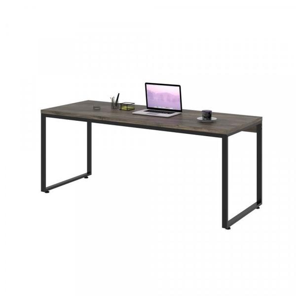 Imagem de Conjunto Home Office 2 Peças Mesa Diretor Industrial 180cm e Estante 5 Prateleiras Compace