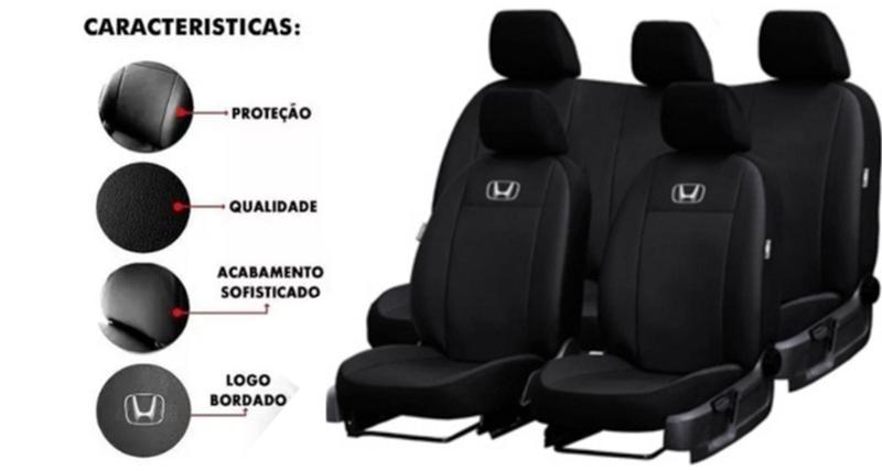 Imagem de Conjunto Honda City 16-19: Capa de Couro, Limpador de Parabrisa + Capa de Cobrir