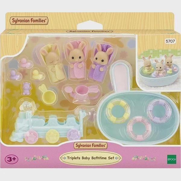 Imagem de Conjunto hora do banho - trigemeos coelho de leite sylvanian families - epoch