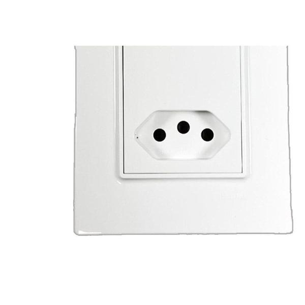 Imagem de Conjunto Ilumi Vivaz Branco Com Placa 2 Tomadas 10A. - 78120 Monobloco