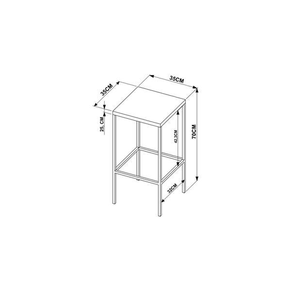 Imagem de Conjunto Industrial Bancada com 4 Banquetas Quadra - Carvalho/Preto