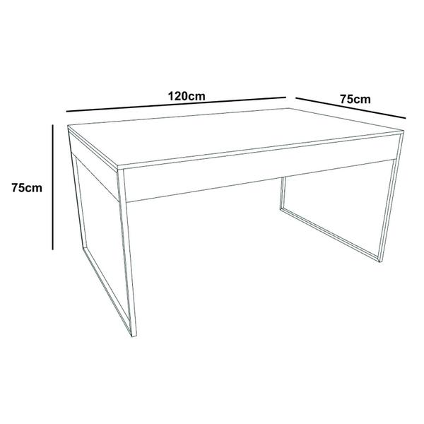 Imagem de Conjunto Industrial Filadelfia 120x75  Ferro Branco Tampo Canela 4 Cadeiras Branco