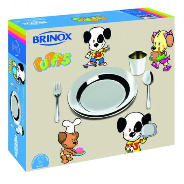 Conjunto Infantil 4 Peças Puppys Brinox Imagem de Conjunto Infantil 4 Peças Puppys Brinox