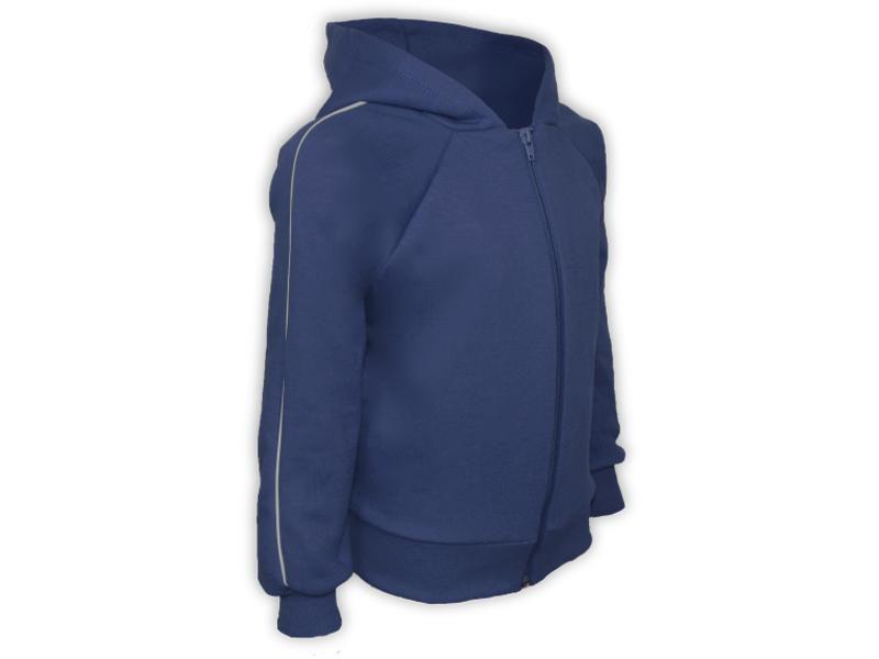 Imagem de Conjunto Infantil Abrigo Agasalho Calça Blusa Frio Azul Marinho