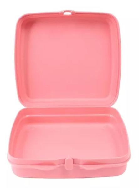 Imagem de Conjunto  infantil copo bico e sanduicheira pelúcia  rosa da tupperware