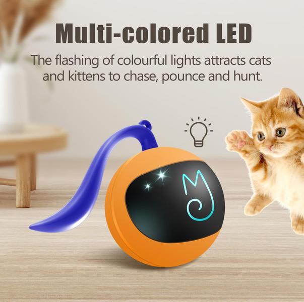 Imagem de Conjunto interativo de brinquedos Cat Ball Migipaws com Fun Tracker Orange