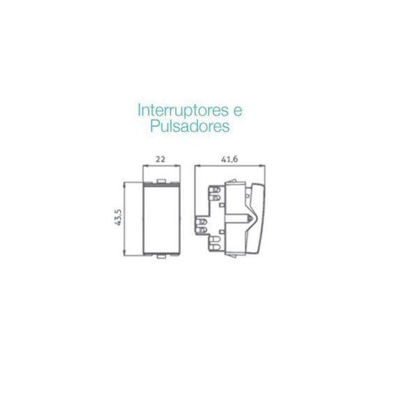 Imagem de Conjunto Interruptor Bipolar Simples 10A 4x2 Sleek MarGirius