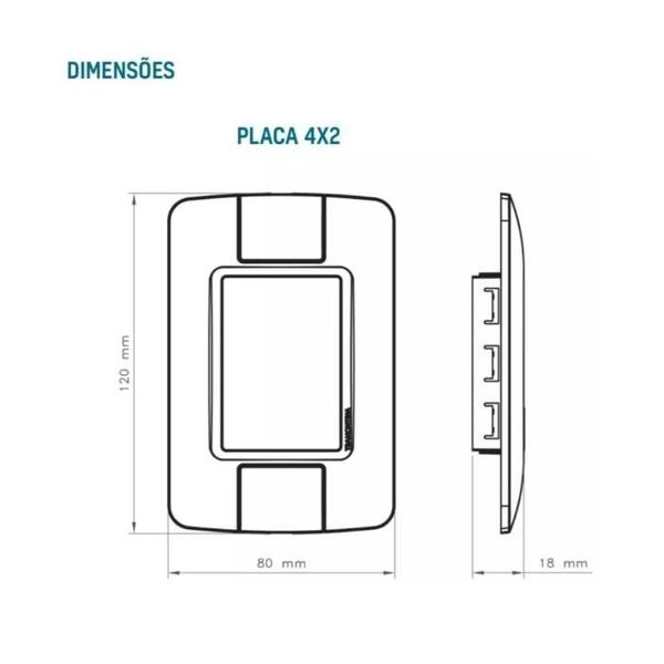 Imagem de Conjunto Interruptor Paralelo + Tomada 2P+T 20A ARIA TRAMONTINA