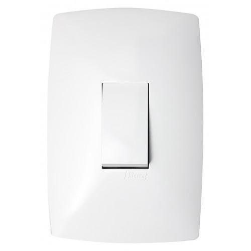 Imagem de Conjunto Interruptor Simples Vertical 4X2 - Blux Home Branco