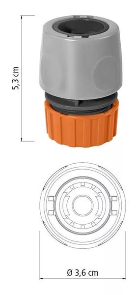 Imagem de Conjunto Irrigação de Jardim, Esguicho, Engate, Adaptador e Hidropistola