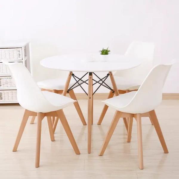 Imagem de Conjunto Jantar Mesa Eiffel Eames 90cm com 04 Cadeiras Leda