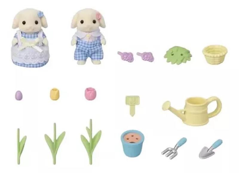 Imagem de Conjunto Jardinagem Irmaos Coelhos Floral Sylvanian Families