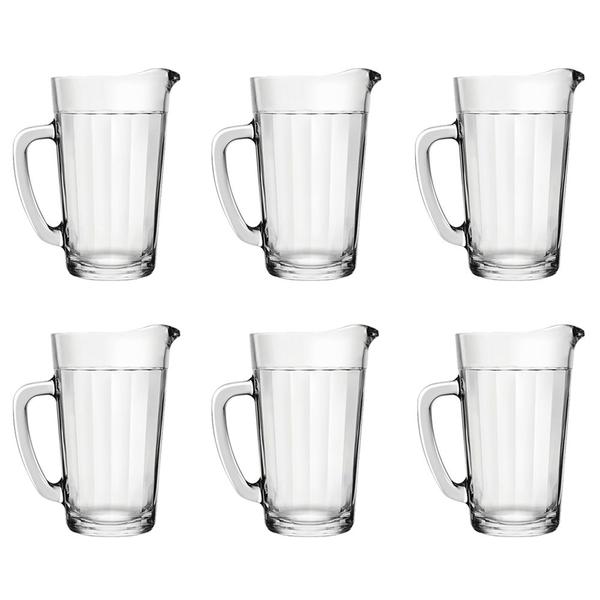 Conjunto Jarra Copo Americano 750ml Vidro Resistente 6 Unidades Nadir Imagem de Conjunto Jarra Copo Americano 750ml Vidro Resistente 6 Unidades Nadir