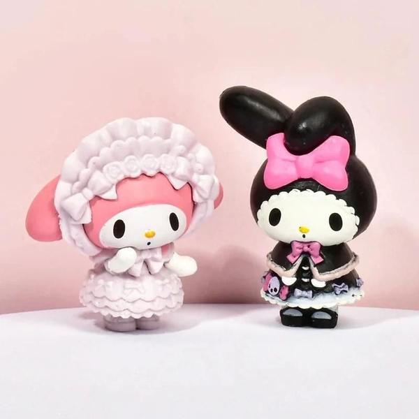 Imagem de Conjunto Kawaii de 5 Bonecas Anime Kuromi e Melodia - 3-4cm