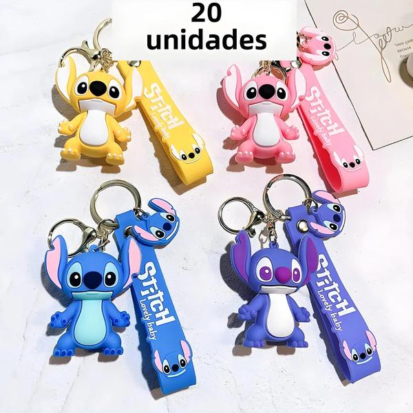 Imagem de Conjunto Kawaii Disney com 20 Chaveiros - Decoração para Mochila