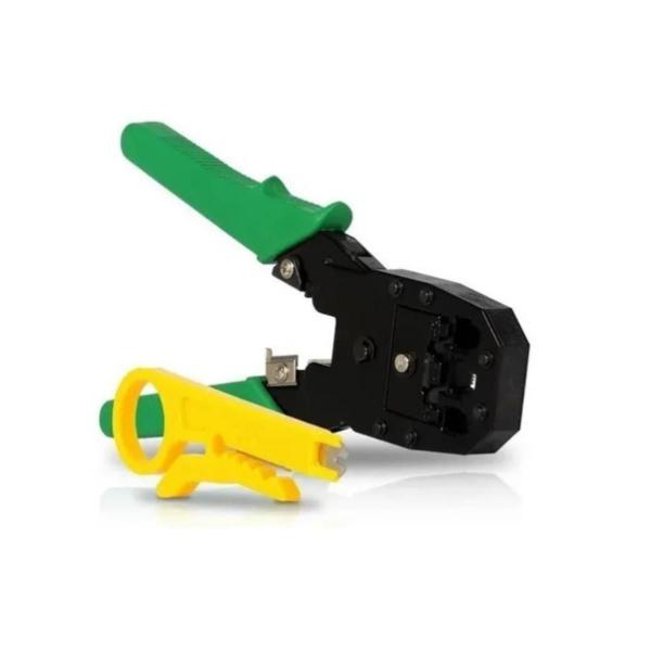 Imagem de Conjunto Kit Alicate De Crimpar Crimpagem + Testador De Cabo De Rede RJ45 RJ11