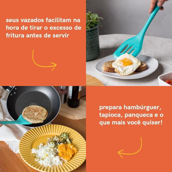 Conjunto Kit De Utensílios De Cozinha Silicone Oikos - 2 Pçs Imagem de Conjunto Kit De Utensílios De Cozinha Silicone Oikos - 2 Pçs