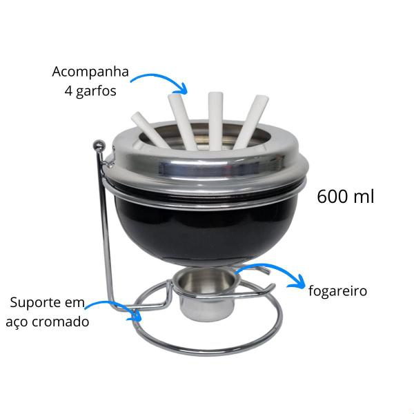 Imagem de Conjunto Kit Fondue 4 Pessoas Garfo Chocolate e Queijo