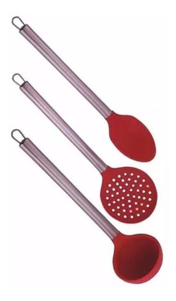 Imagem de Conjunto Kit Jogo De Colheres Silicone 23 Peças Utensílios Cozinha