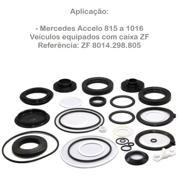 Imagem de Conjunto kit reparo caixa direção hidrálica zf 8014.298.805 - acelo 815-1016