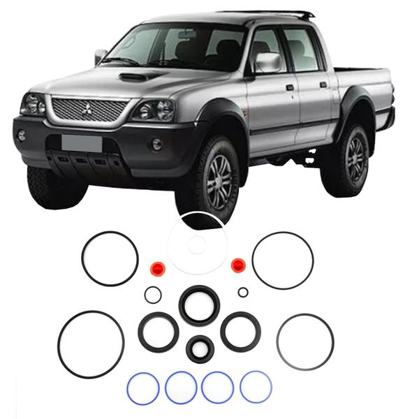 Imagem de Conjunto kit reparo caixa direção hidráulica l200 sport l200 gls para caixa koyo