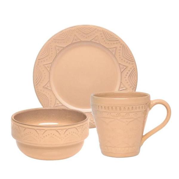 Conjunto Lanche Oxford 3 Peças Serena Nectarina NM07-7606 Imagem de Conjunto Lanche Oxford 3 Peças Serena Nectarina NM07-7606