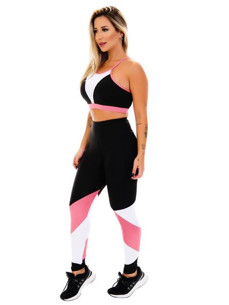 Imagem de Conjunto Legging E Top Roupas De Academia Feminino Fitness