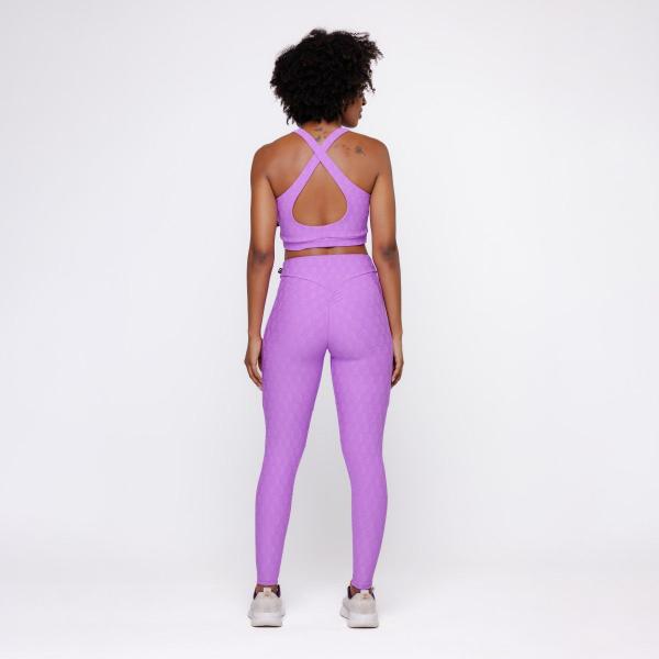 Imagem de Conjunto Legging Empina Bumbum + Top Alça Larga Bojo Feminino Poliamida