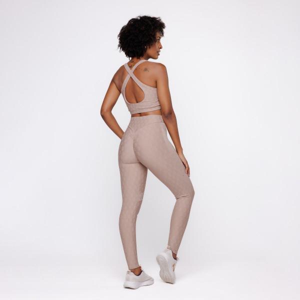 Imagem de Conjunto Legging Empina Bumbum + Top Alça Larga Bojo Feminino Poliamida