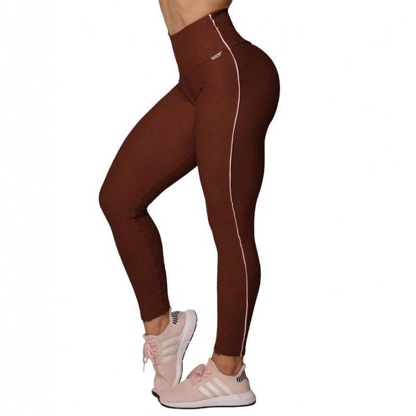 Imagem de Conjunto Legging Empina Bumbum + Top Fluffy Choco Moving