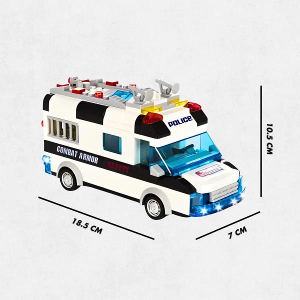 Imagem de Conjunto Lego 77 Peças para montar  Carro de Polícia Branco para Crianças