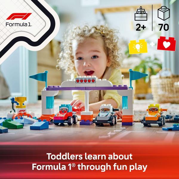 Imagem de Conjunto LEGO DUPLO Town F1 Team Race Cars - Brinquedo para Construção