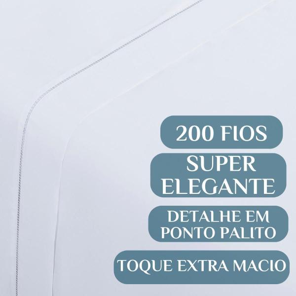 Imagem de Conjunto Lencol Casal King Size Aundria 200 Fios 100%Algodao