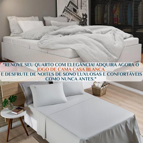 Imagem de Conjunto Lencol Casal King Size Casa Blanca 100%Algodao