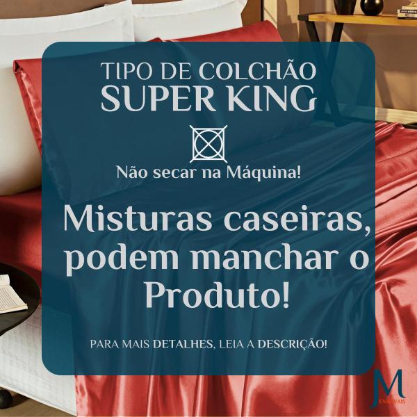 Imagem de Conjunto Lencol Casal King Size Imperial Seda Alto Brilho