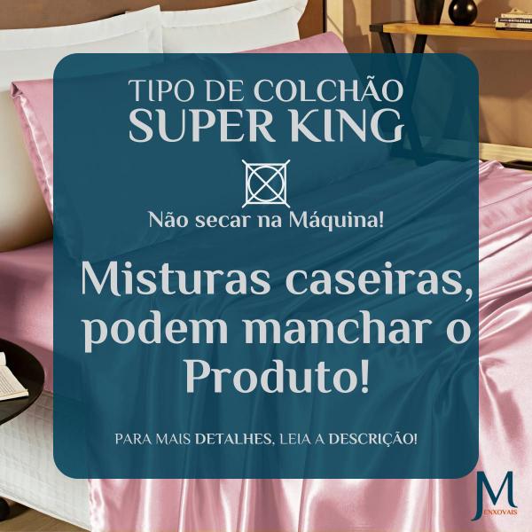 Imagem de Conjunto Lencol Casal King Size Imperial Seda Alto Brilho