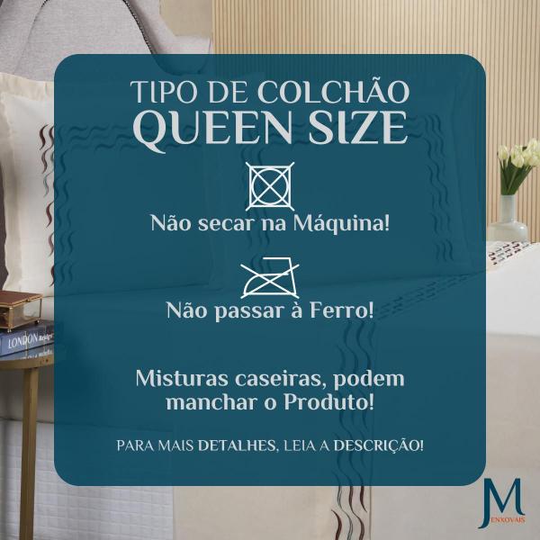 Imagem de Conjunto Lencol Casal Queen Size Safira 04 Pçs 100%Algodao