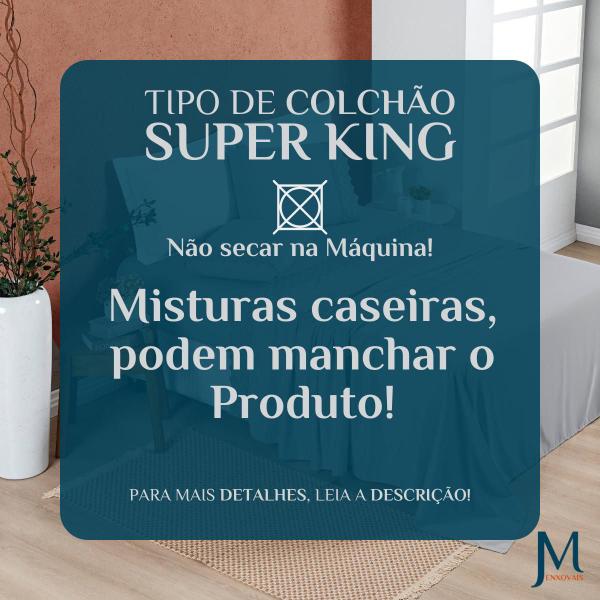 Imagem de Conjunto Lencol Casal Super King London Bordado Inglês 200