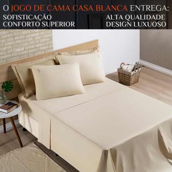 Imagem de Conjunto Lencol Queen Size Casa Blanca Algodao 200 Fios