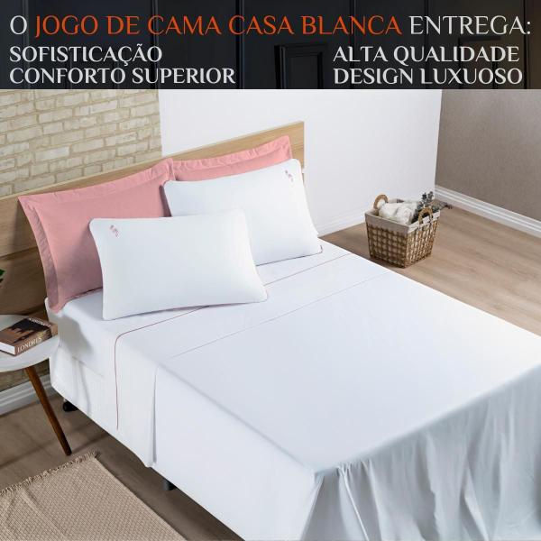 Imagem de Conjunto Lencol Queen Size Casa Blanca Algodao 200 Fios