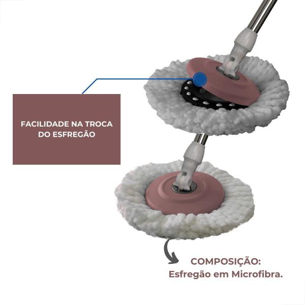 Imagem de Conjunto Limpeza 9L + Esfregão + Cabo -