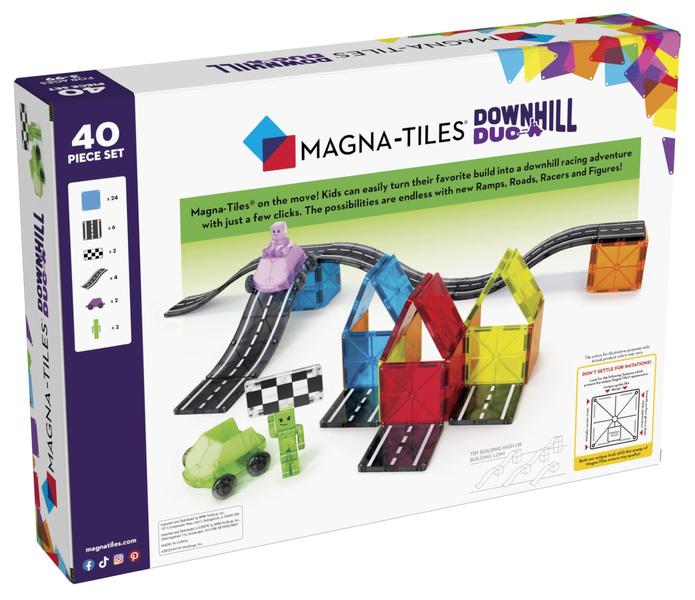 Imagem de Conjunto MAGNA-TILES Downhill Duo - 40 Peças - Para Crianças a partir de 3 Anos