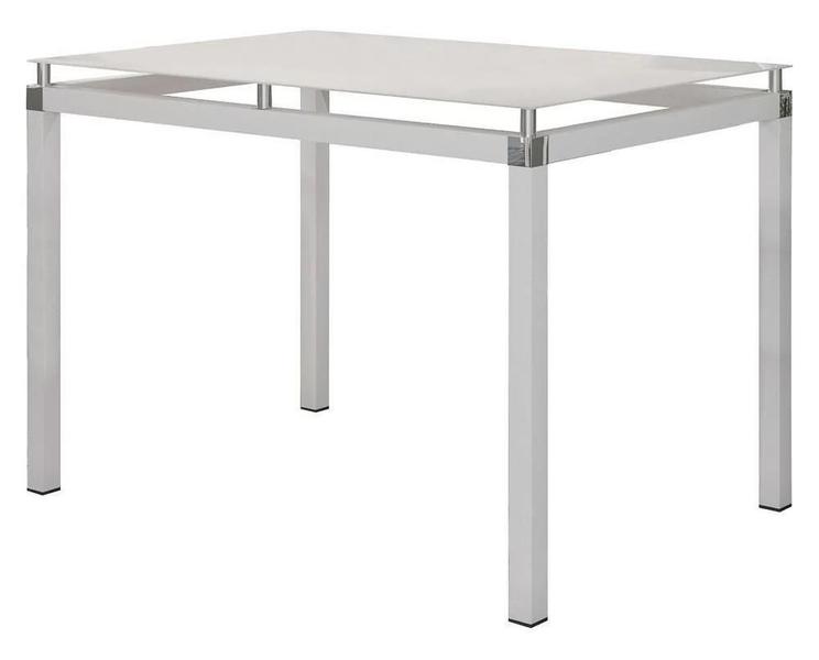 Imagem de Conjunto Malva 107X70cm c/4 Cadeiras 121 Branco/Vidro Branco