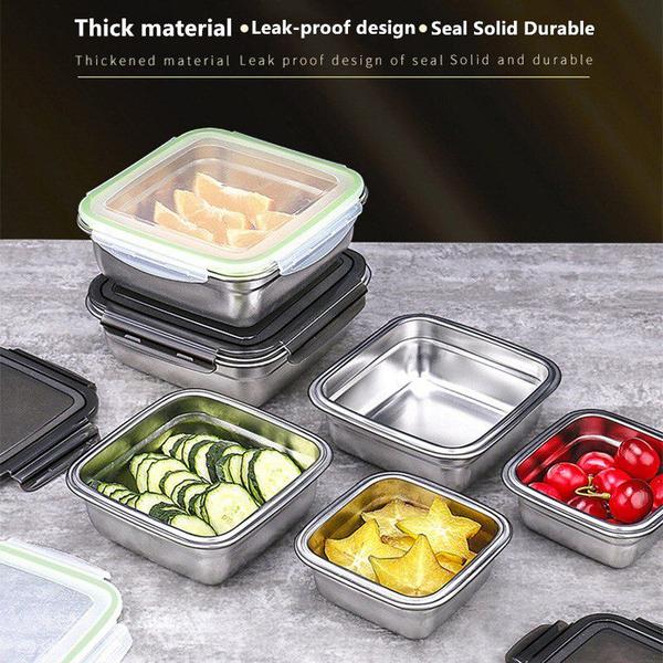 Imagem de Conjunto Marmitas 304 Tupperware De Aço Inox 600ml 1200ml