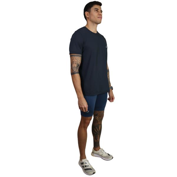 Imagem de Conjunto Masculino Para Corrida Caminhada Academia Treino Indrills Chumbo E Azul Petróleo