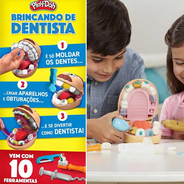 Imagem de Conjunto Massa de Modelar - Play-Doh - Brincando de Dentista - Hasbro