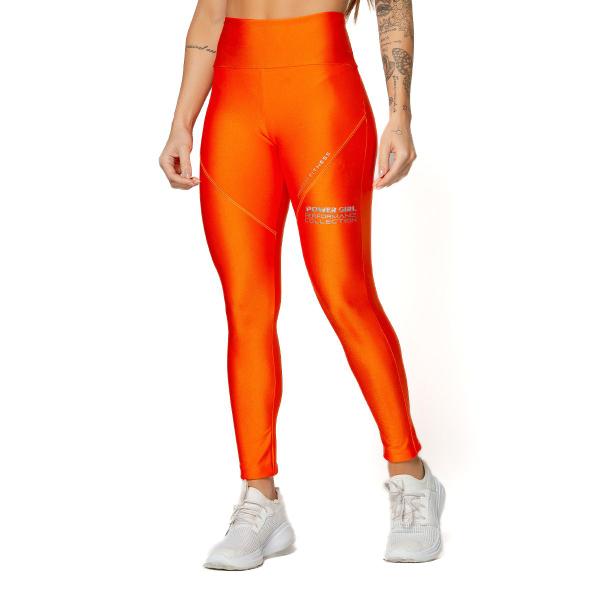 Imagem de Conjunto Massam Fitness Performance Laranja Top Com Legging