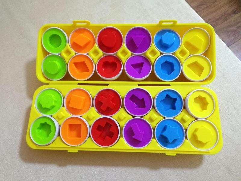 Imagem de Conjunto Matching Eggs J-hong, 12 peças de brinquedo educativo de 1 a 3 anos