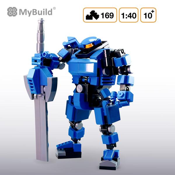 Imagem de Conjunto Mecha Frame Sci-Fi Blue Robot Armor Mech Building Action Bricks Keiji 5005