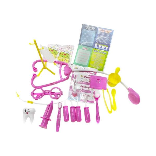 Conjunto Médico Infantil com 30 Peças - Estetoscópio e Ferramentas de Dentista Imagem de Conjunto Médico Infantil com 30 Peças - Estetoscópio e Ferramentas de Dentista